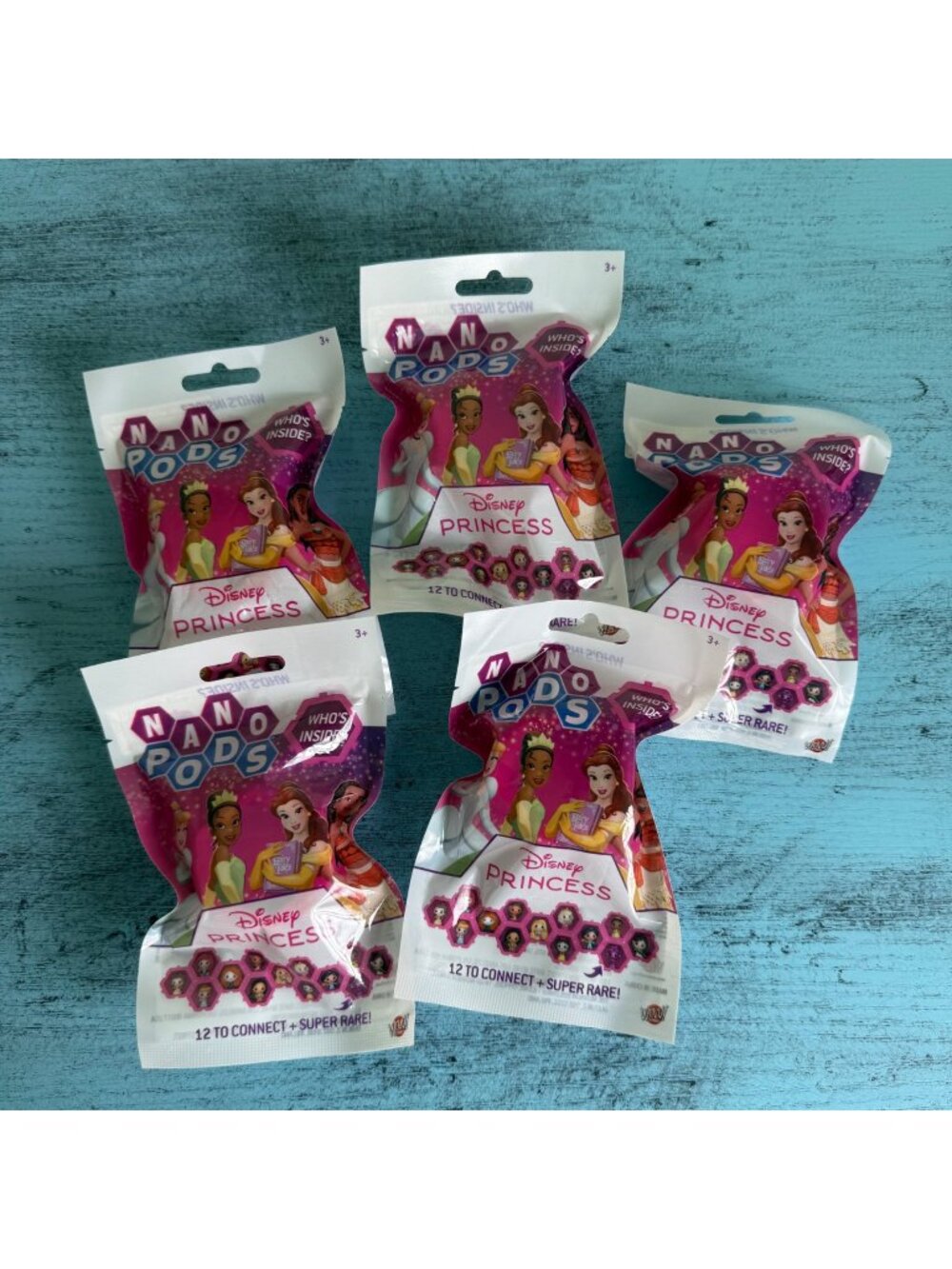 Disney Princess Nano Pods Collectable Figurines Blind Bags Lot of 5